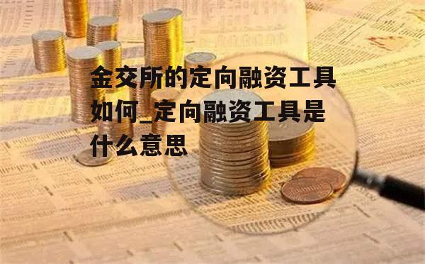 金交所的定向融资工具如何_定向融资工具是什么意思