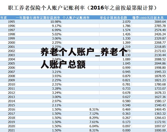 养老个人账户_养老个人账户总额