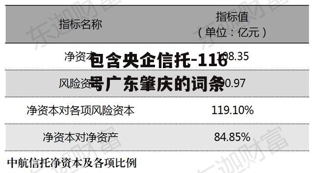 包含央企信托-116号广东肇庆的词条