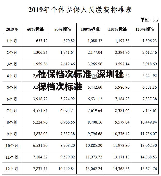 社保档次标准_深圳社保档次标准