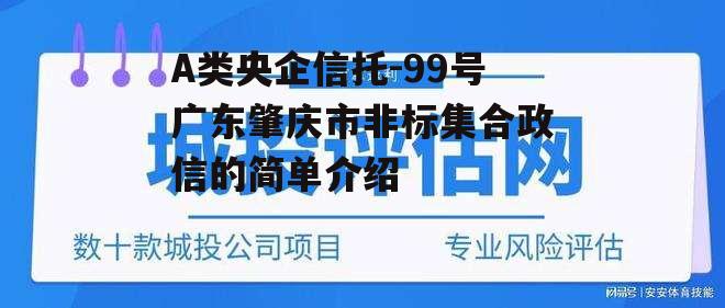 A类央企信托-99号广东肇庆市非标集合政信的简单介绍