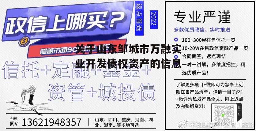 关于山东邹城市万融实业开发债权资产的信息