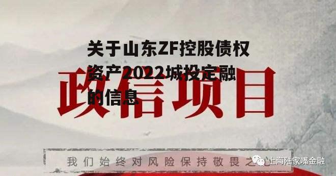 关于山东ZF控股债权资产2022城投定融的信息