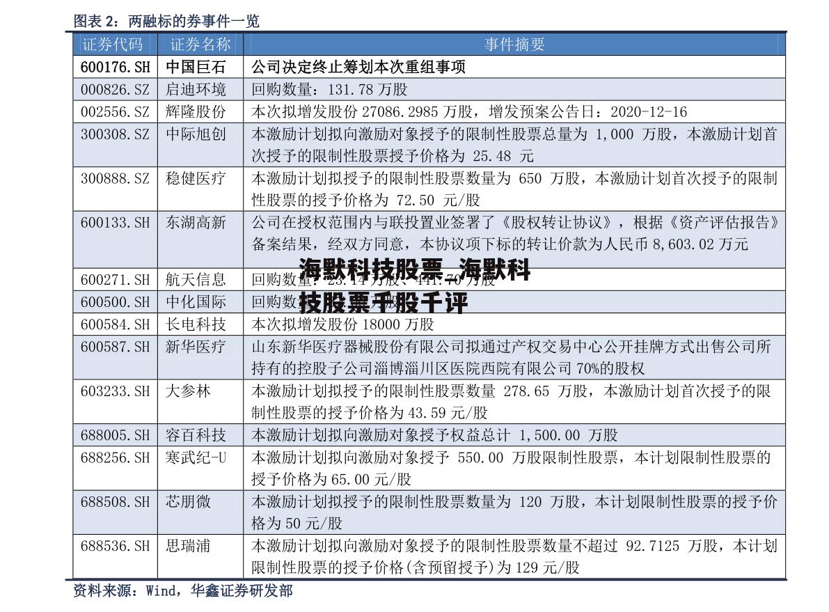 海默科技股票_海默科技股票千股千评