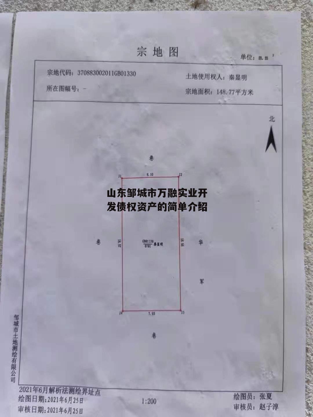 山东邹城市万融实业开发债权资产的简单介绍