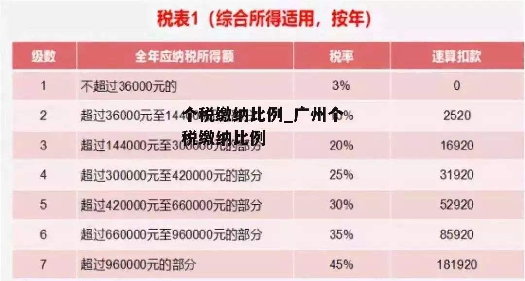 个税缴纳比例_广州个税缴纳比例