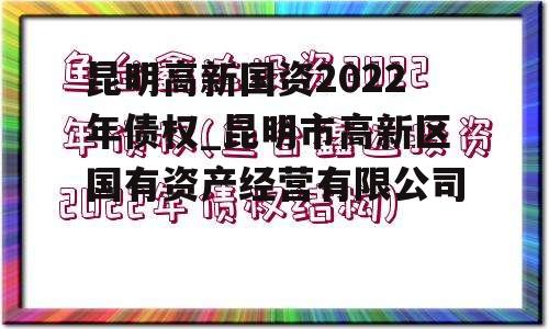 昆明高新国资2022年债权_昆明市高新区国有资产经营有限公司