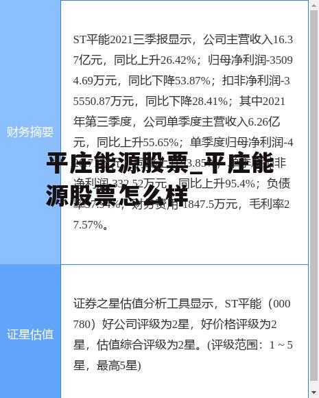 平庄能源股票_平庄能源股票怎么样