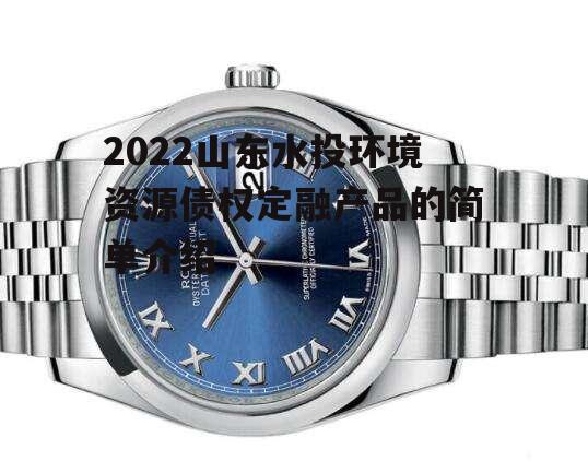 2022山东水投环境资源债权定融产品的简单介绍