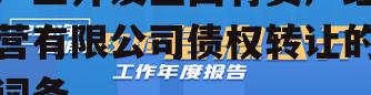 包含昆明国家高新技术产业开发区国有资产经营有限公司债权转让的词条