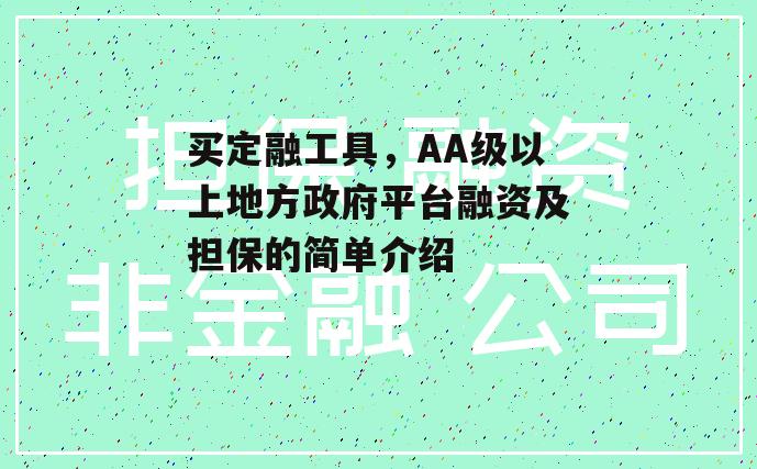 买定融工具，AA级以上地方政府平台融资及担保的简单介绍