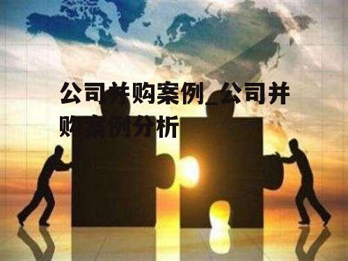 公司并购案例_公司并购案例分析