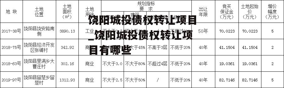 饶阳城投债权转让项目_饶阳城投债权转让项目有哪些