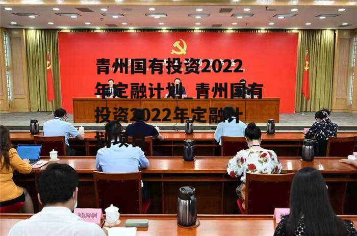 青州国有投资2022年定融计划_青州国有投资2022年定融计划项目