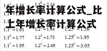 年增长率计算公式_比上年增长率计算公式