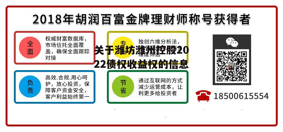 关于潍坊潍州控股2022债权收益权的信息