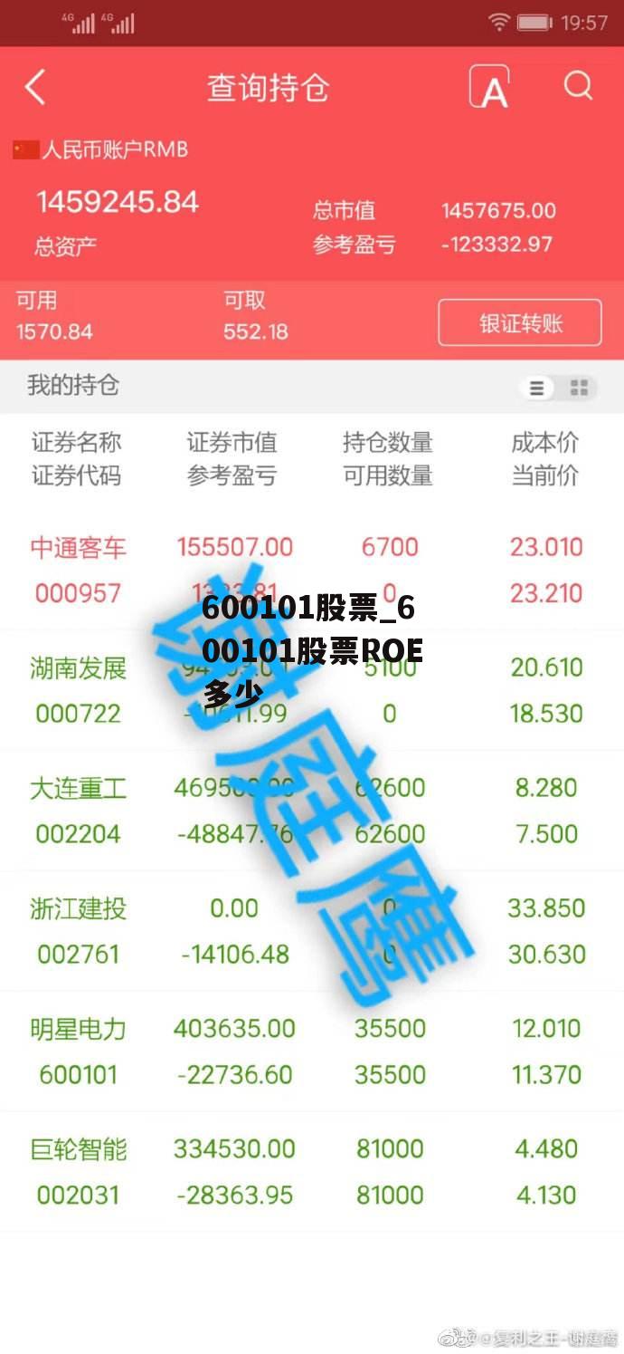 600101股票_600101股票ROE多少