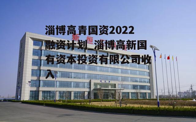 淄博高青国资2022融资计划_淄博高新国有资本投资有限公司收入