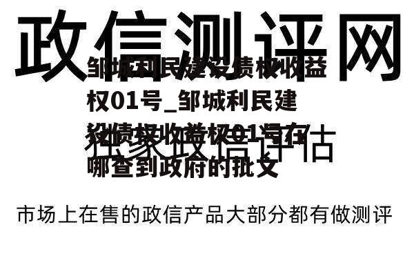 邹城利民建设债权收益权01号_邹城利民建设债权收益权01号在哪查到政府的批文