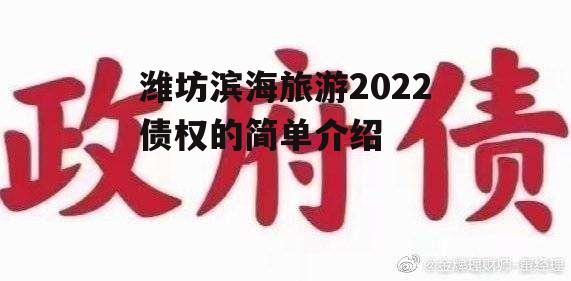 潍坊滨海旅游2022债权的简单介绍