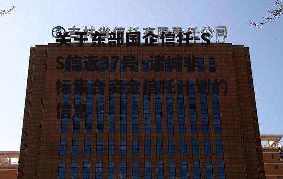 关于东部国企信托-SS信远37号·诸城非标集合资金信托计划的信息