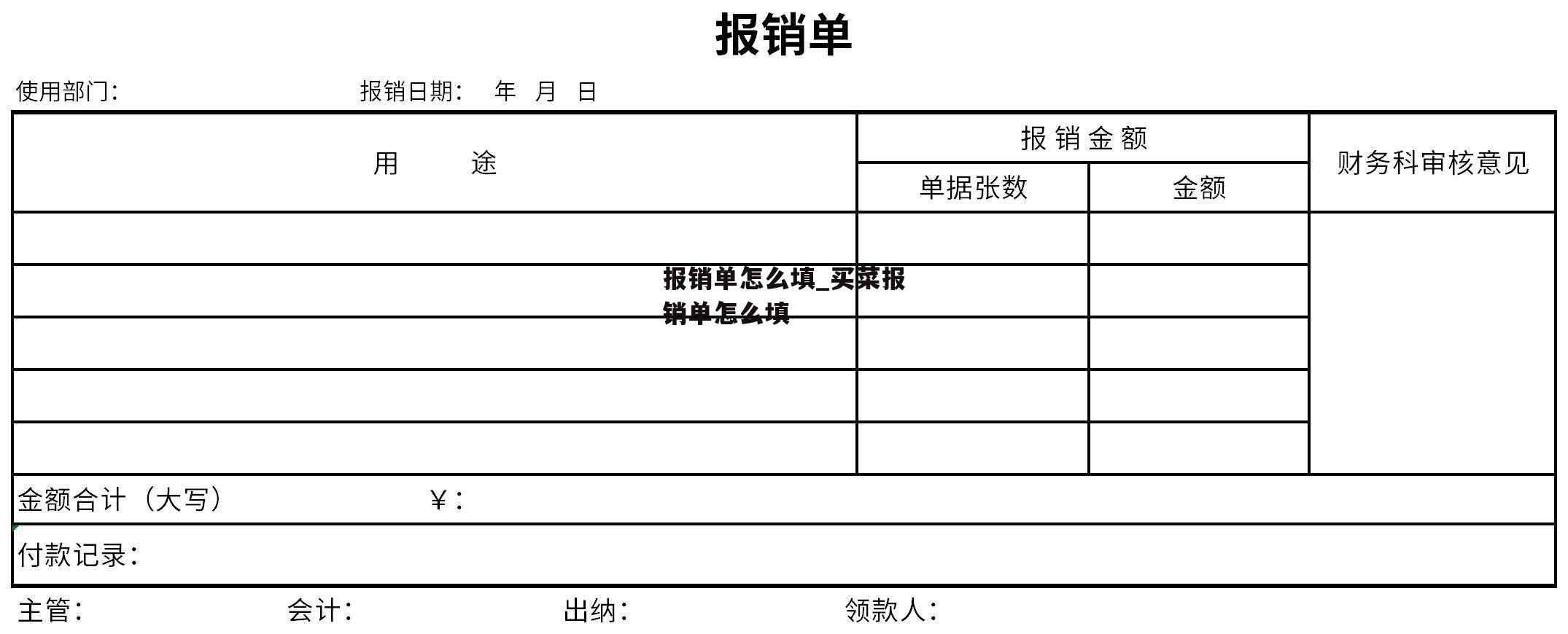 报销单怎么填_买菜报销单怎么填