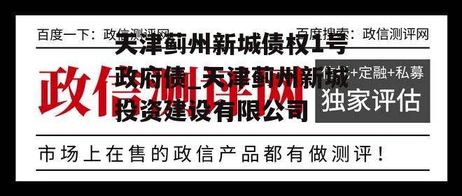 天津蓟州新城债权1号政府债_天津蓟州新城投资建设有限公司