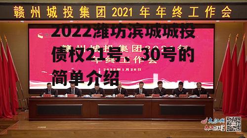 2022潍坊滨城城投债权21号、30号的简单介绍