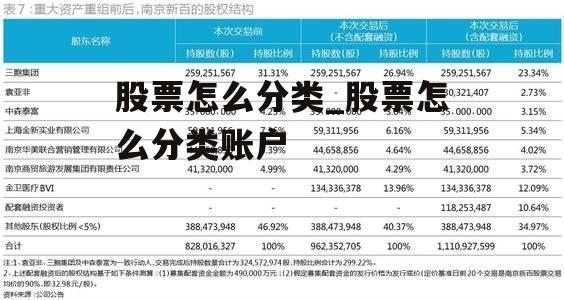 股票怎么分类_股票怎么分类账户