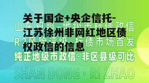 关于国企+央企信托-江苏徐州非网红地区债权政信的信息