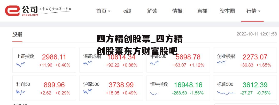 四方精创股票_四方精创股票东方财富股吧