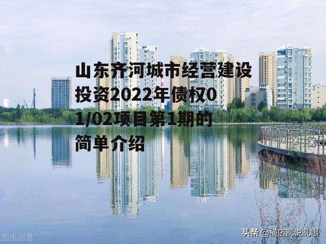 山东齐河城市经营建设投资2022年债权01/02项目第1期的简单介绍