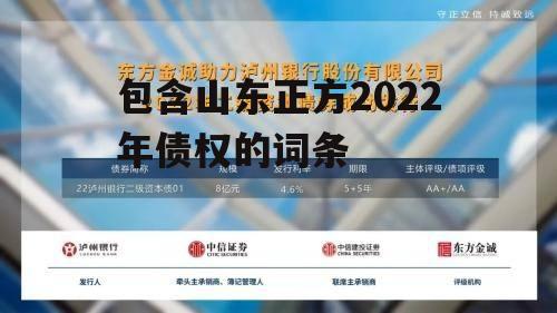 包含山东正方2022年债权的词条