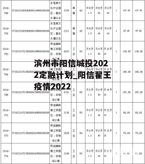 滨州市阳信城投2022定融计划_阳信翟王疫情2022