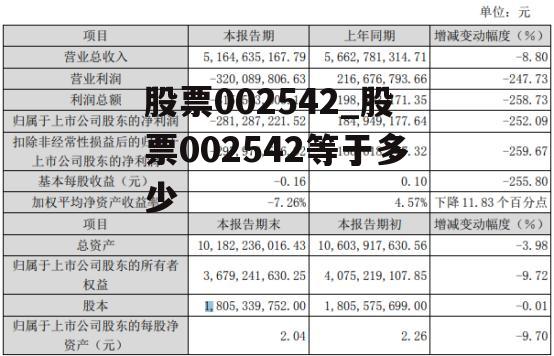 股票002542_股票002542等于多少