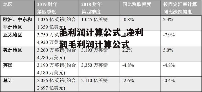 毛利润计算公式_净利润毛利润计算公式