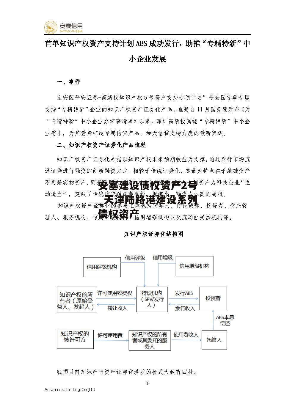 安塞建设债权资产2号_天津陆路港建设系列债权资产