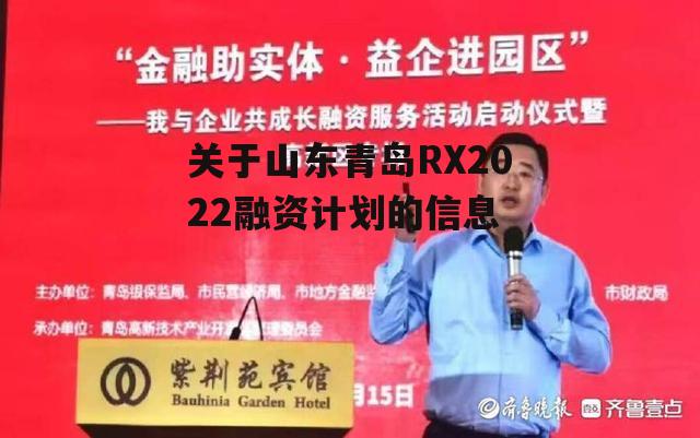 关于山东青岛RX2022融资计划的信息