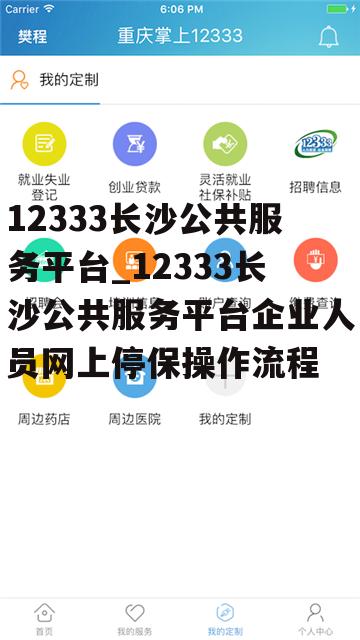 12333长沙公共服务平台_12333长沙公共服务平台企业人员网上停保操作流程