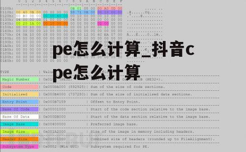 pe怎么计算_抖音cpe怎么计算