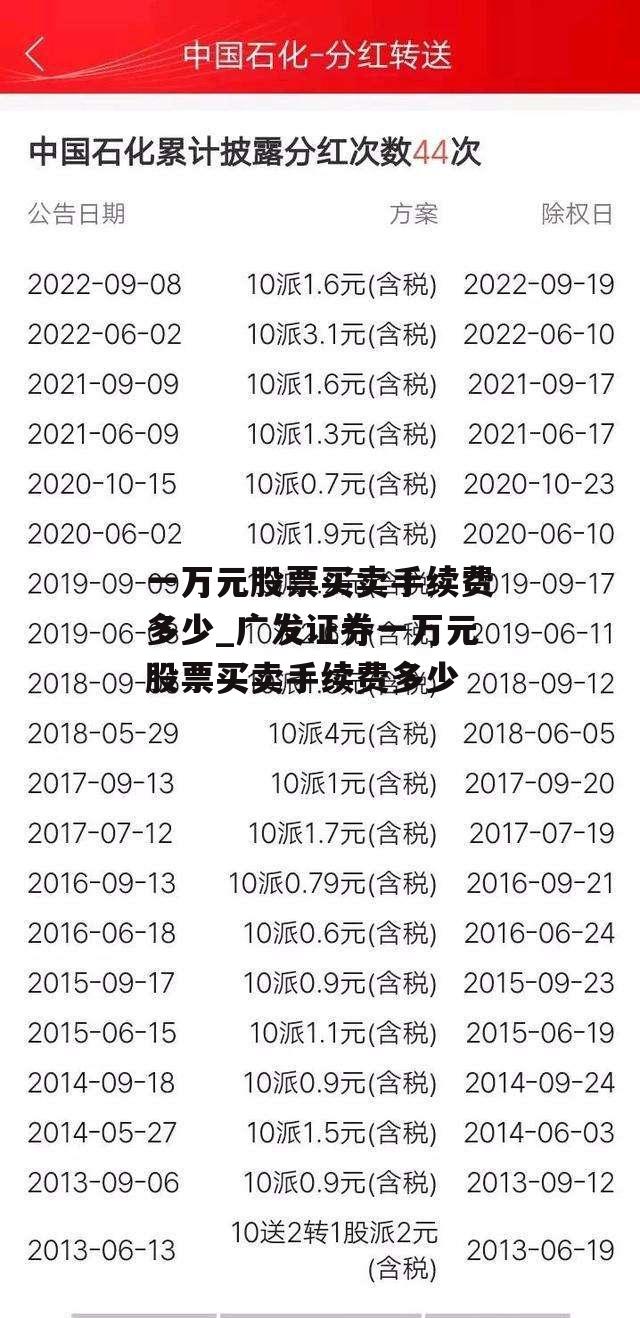 一万元股票买卖手续费多少_广发证券一万元股票买卖手续费多少