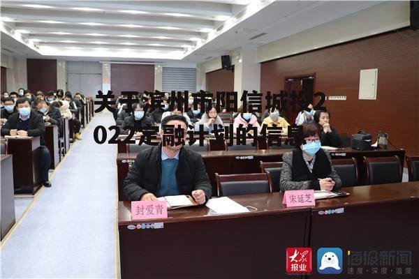 关于滨州市阳信城投2022定融计划的信息