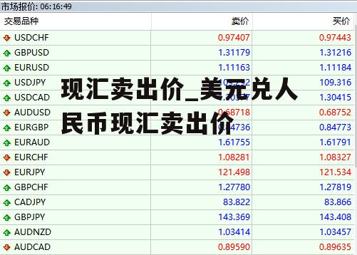 现汇卖出价_美元兑人民币现汇卖出价