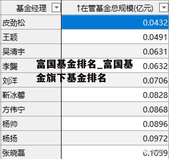 富国基金排名_富国基金旗下基金排名