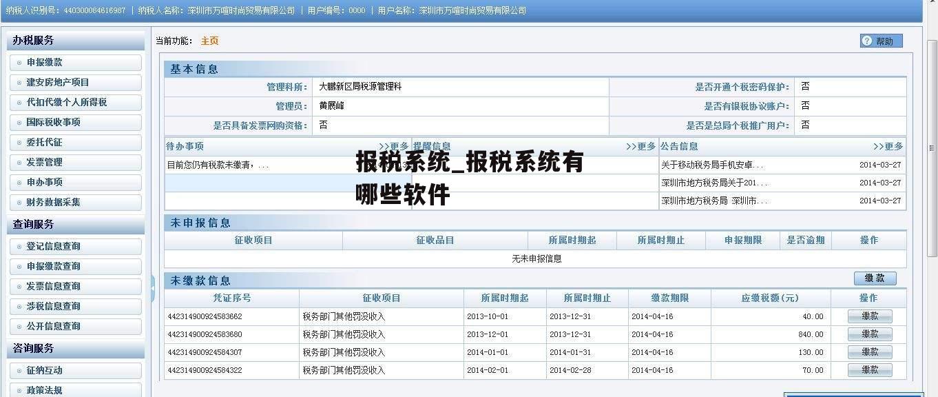 报税系统_报税系统有哪些软件