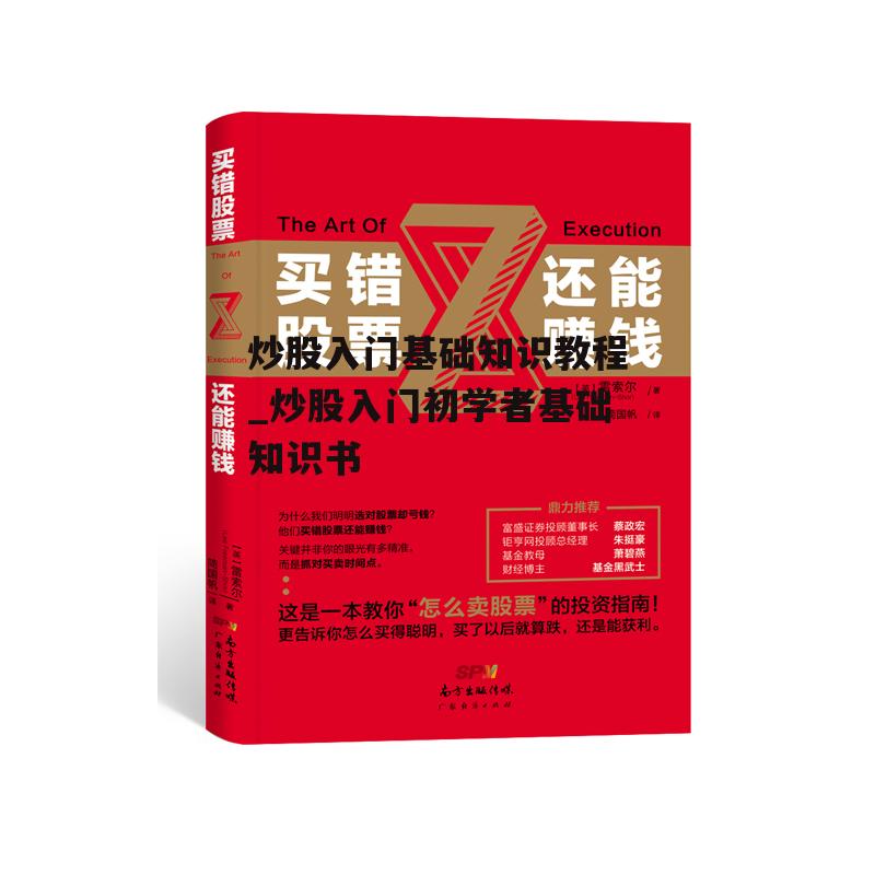 炒股入门基础知识教程_炒股入门初学者基础知识书