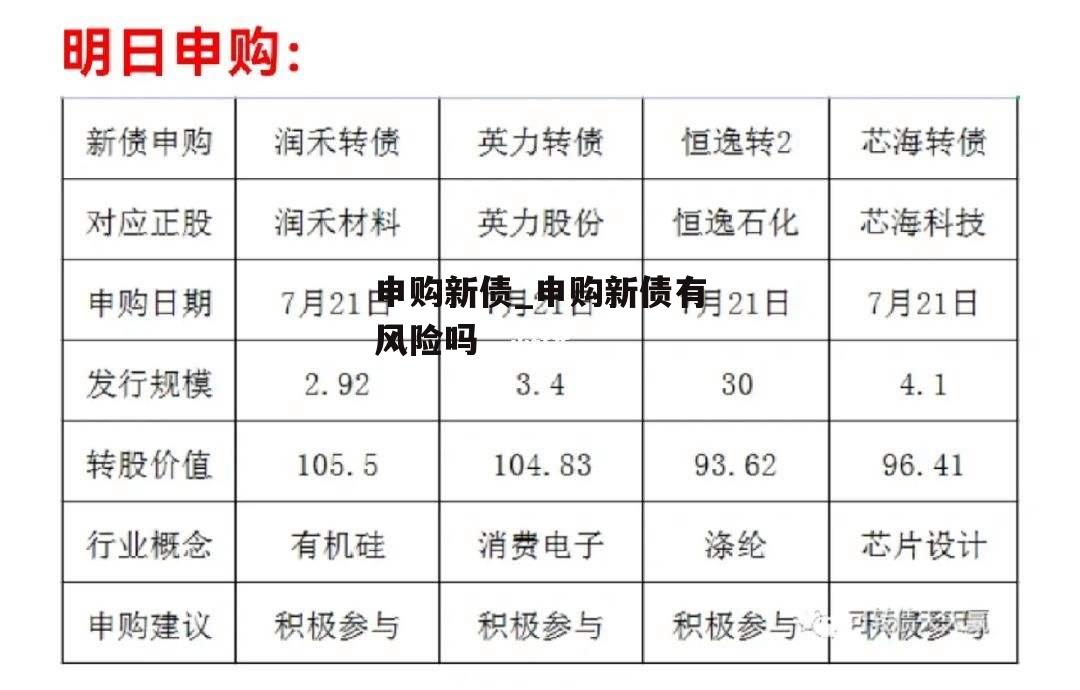 申购新债_申购新债有风险吗