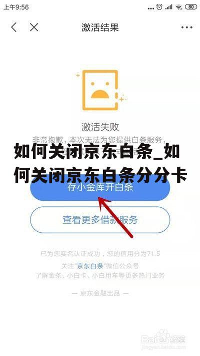 如何关闭京东白条_如何关闭京东白条分分卡