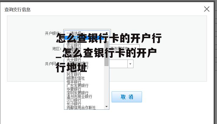 怎么查银行卡的开户行_怎么查银行卡的开户行地址