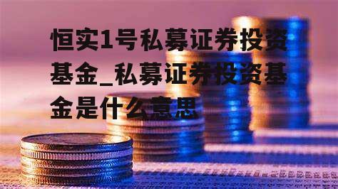 恒实1号私募证券投资基金_私募证券投资基金是什么意思